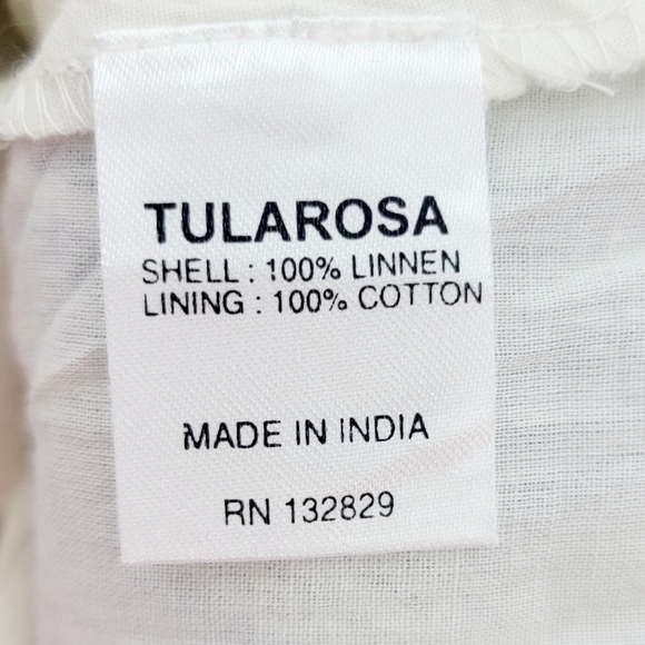 Revolve Tularosa Linen Elastic Off The Shoulders Striped Sara Dress Size M - Picture 7 of 9